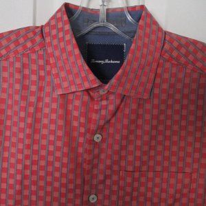 Tommy Bahama Mens L/S Hot Pink Fancy Cotton Casual Shirt - Size 15.5/32 or Small